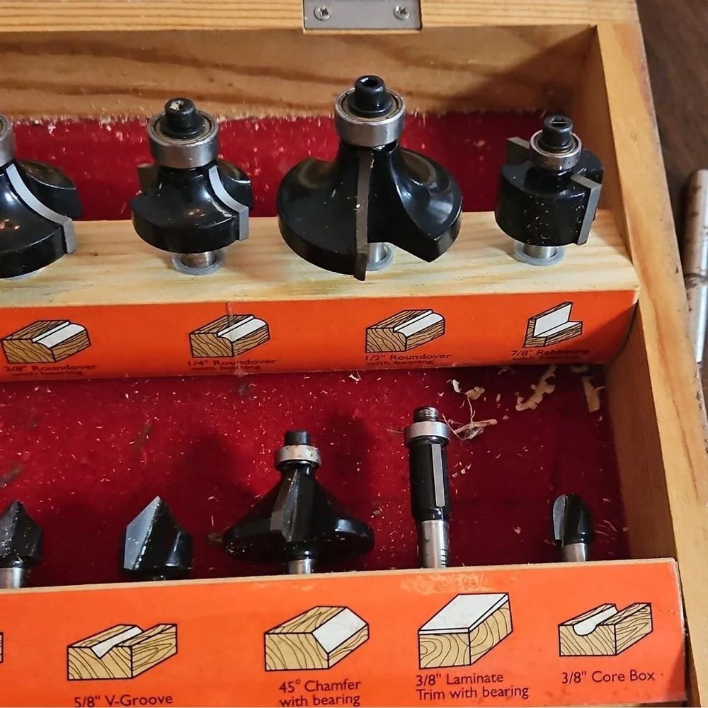 Woodworking Edge Profile Router Bit Set Roman Ogee Roundover Cove Straight